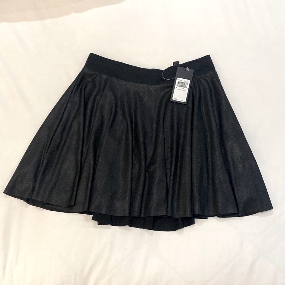 Coated Flirty Skater Skirt